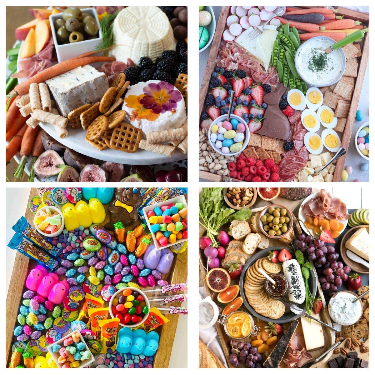 easter charcuterie bard ideas collage