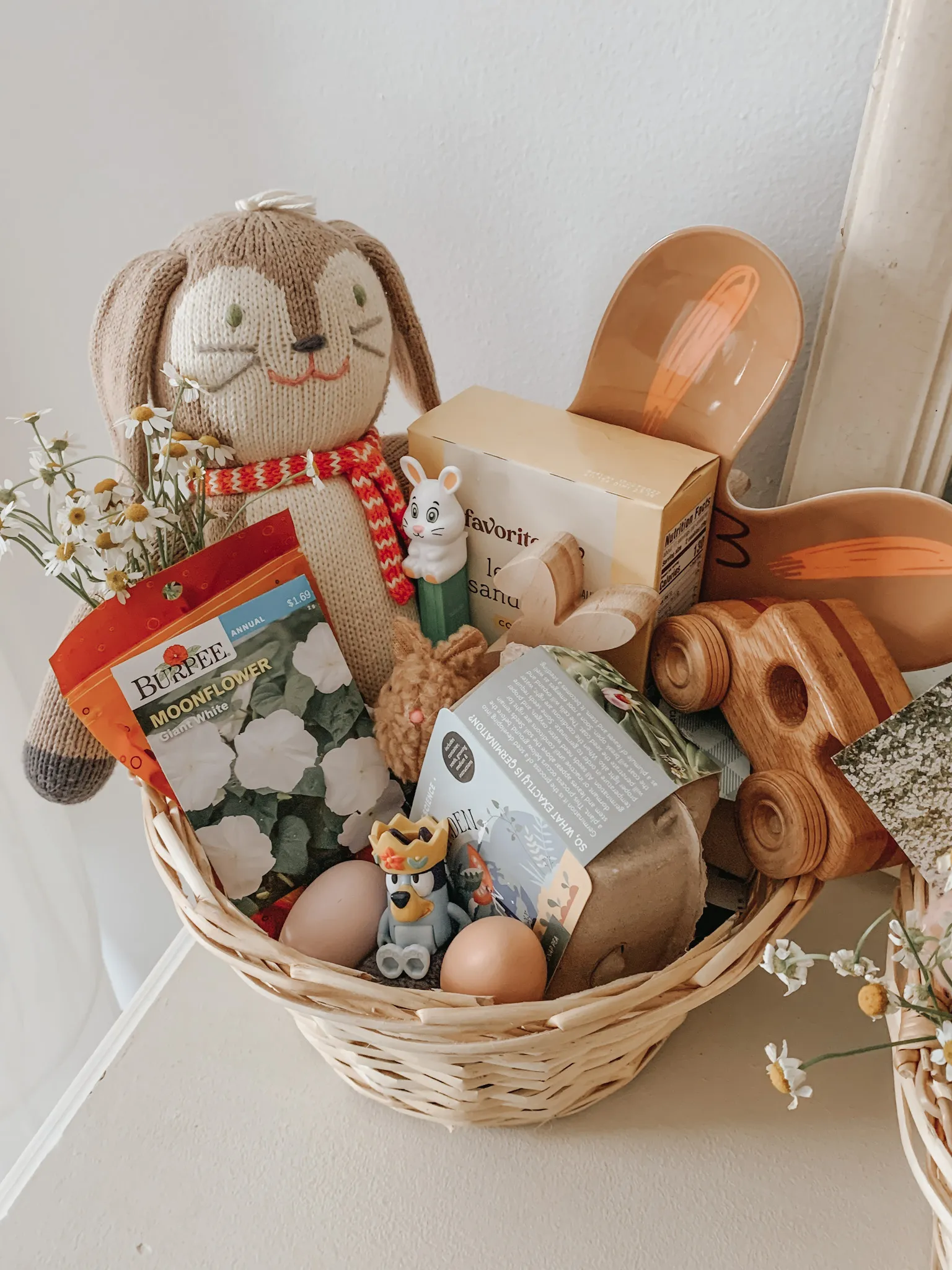 neutral easter basket for baby