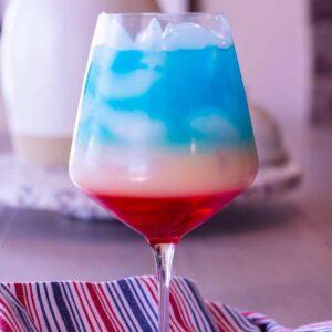 4th of July Mocktail in a glass
