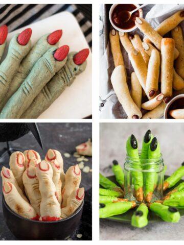 Halloween Witches Finger Snacks collage