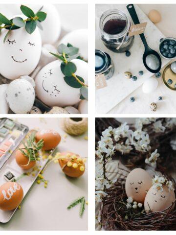 Hand Decorated Easter Eggs collage