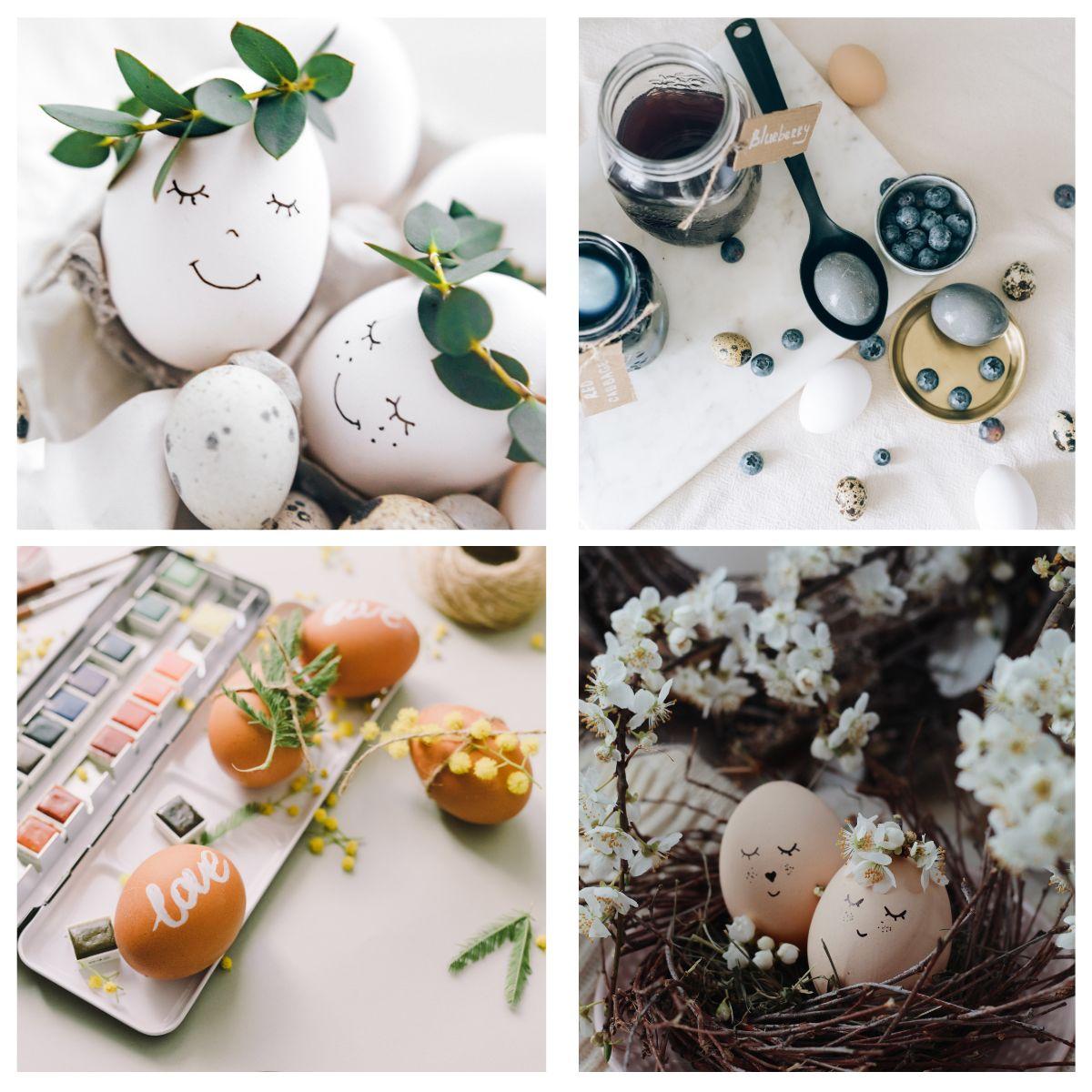 Hand Decorated Easter Eggs collage