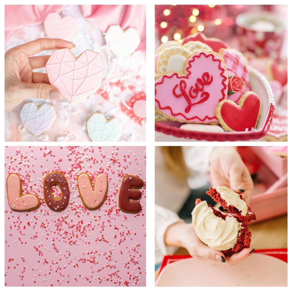 Valentines Cookie Gifts collage