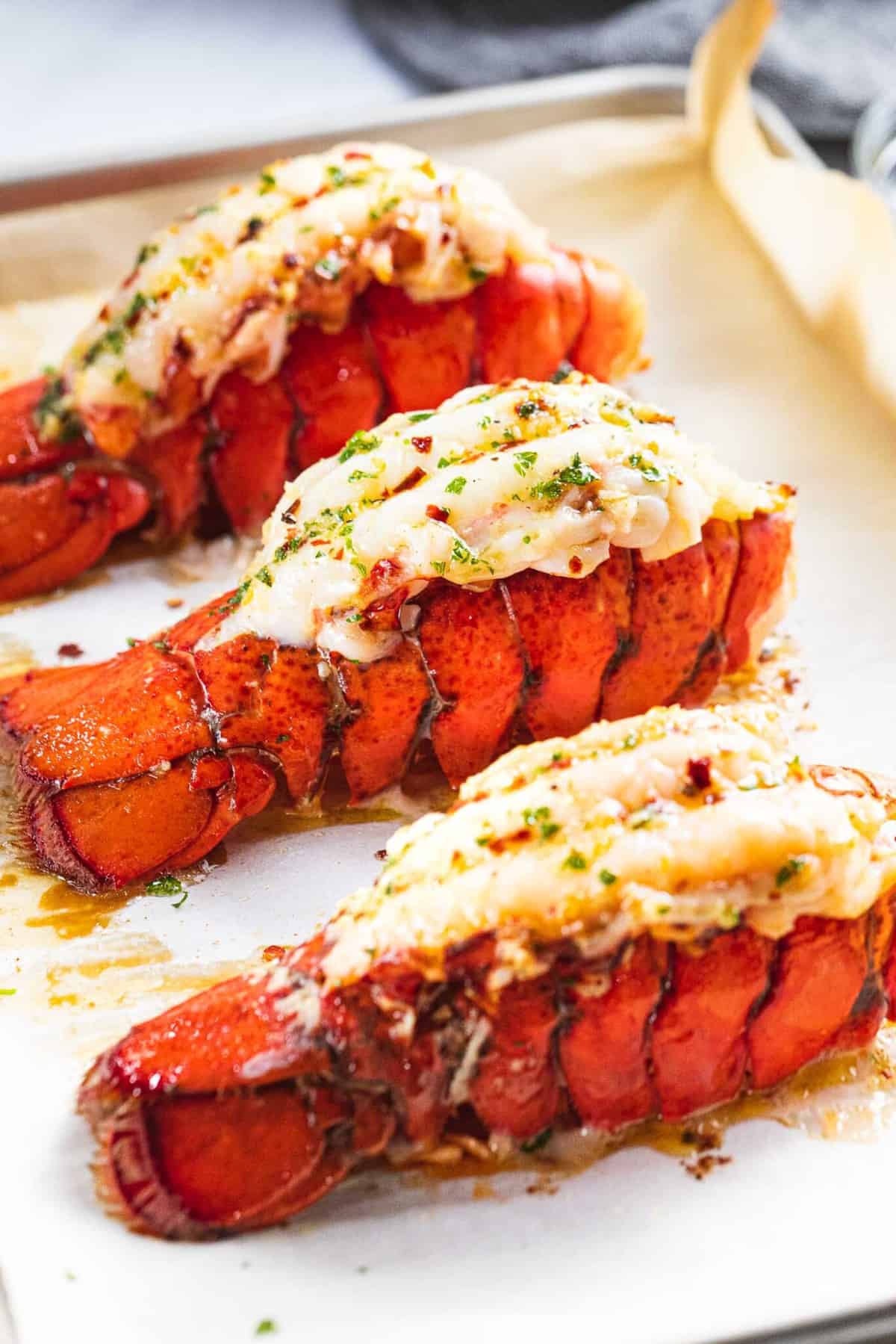 Broiled Lobster Tail with Garlic Butter