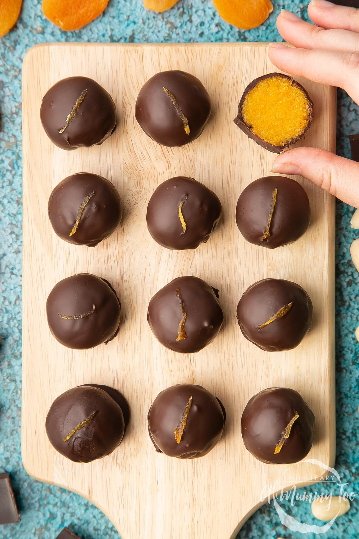 chocolate apricot balls