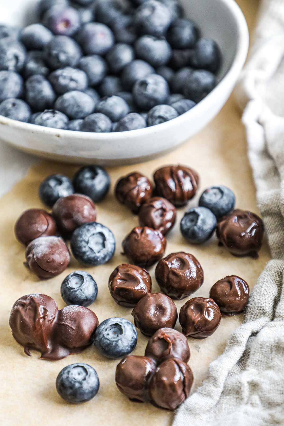 Chocolate covered blueberries
