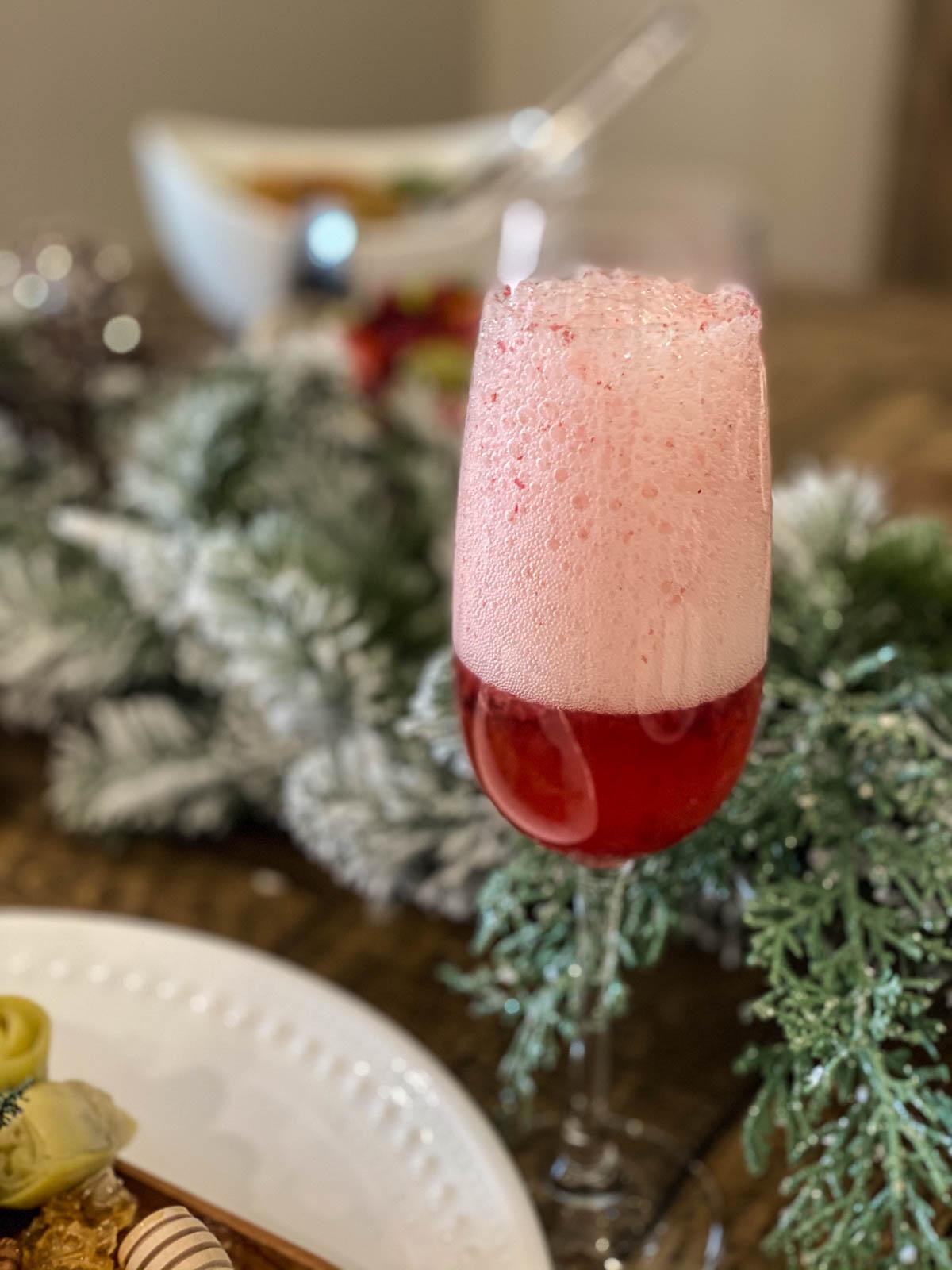 Cranberry Mocktail in a glass
