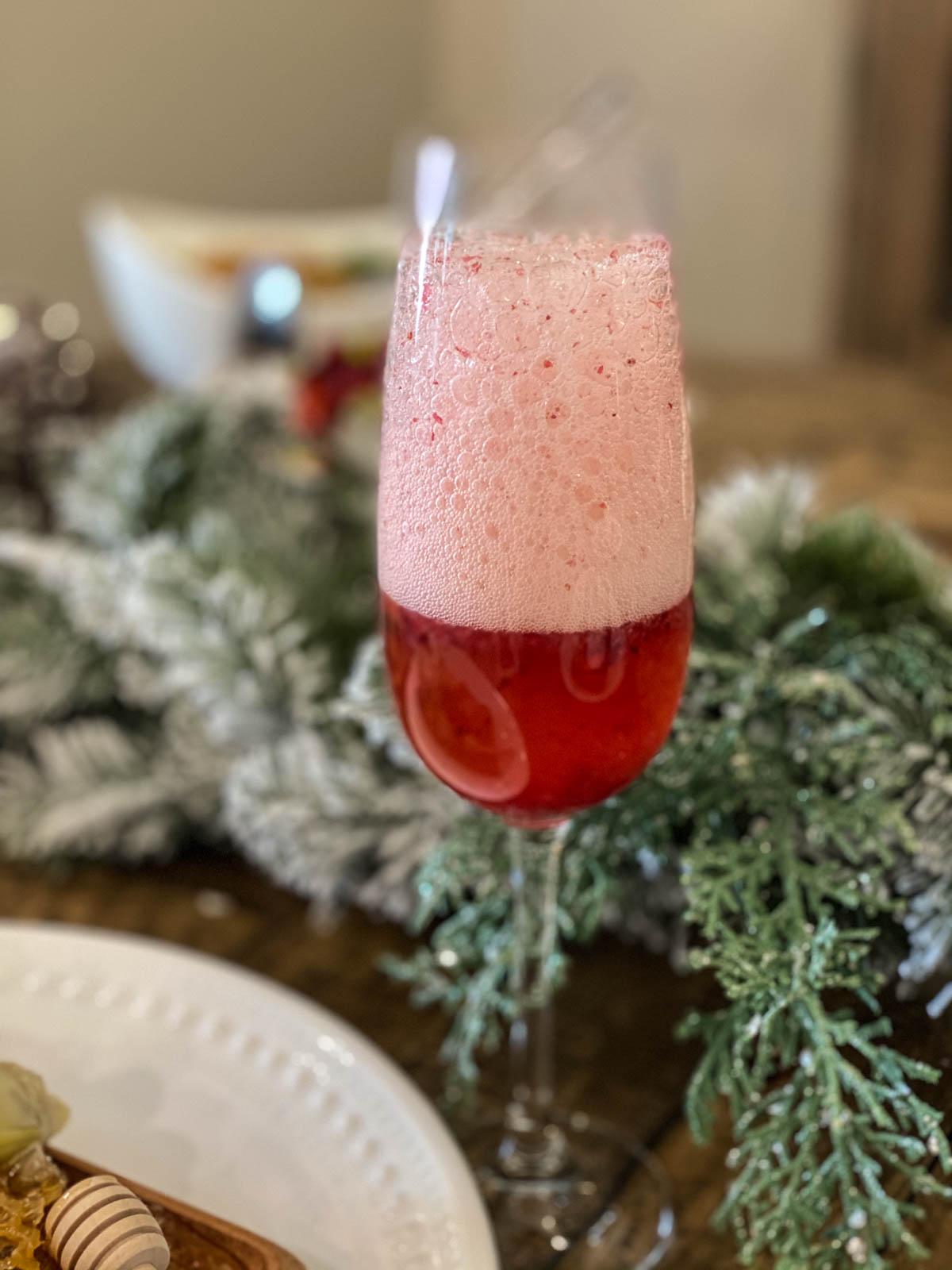 Cranberry Mocktail in a glass