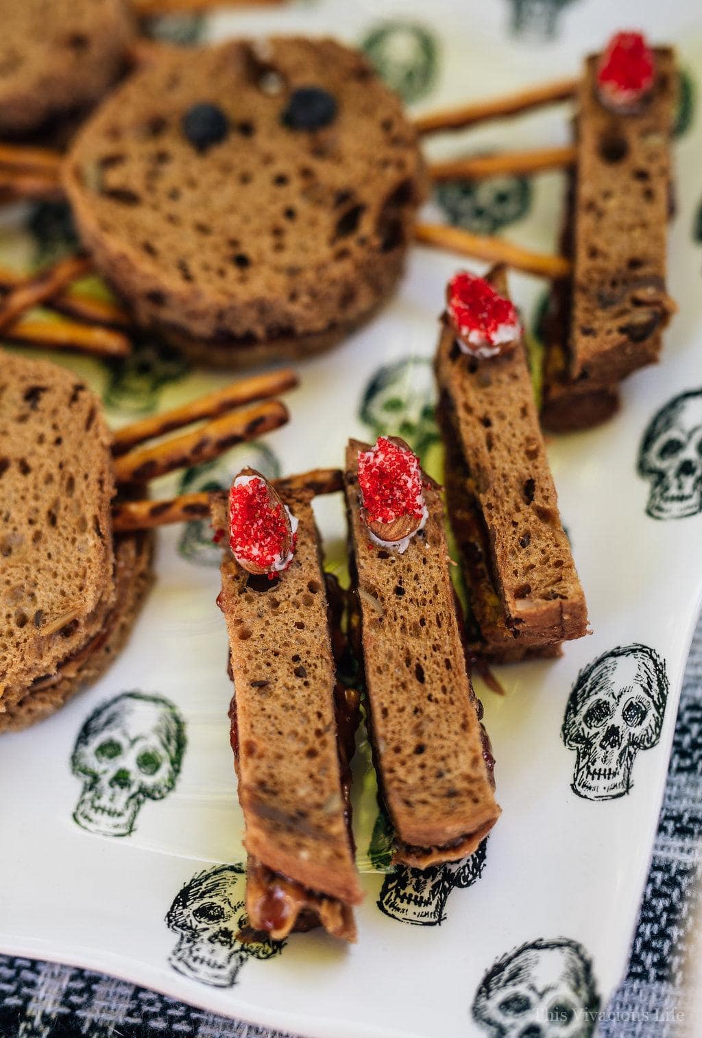 Halloween Sandwiches on a plate