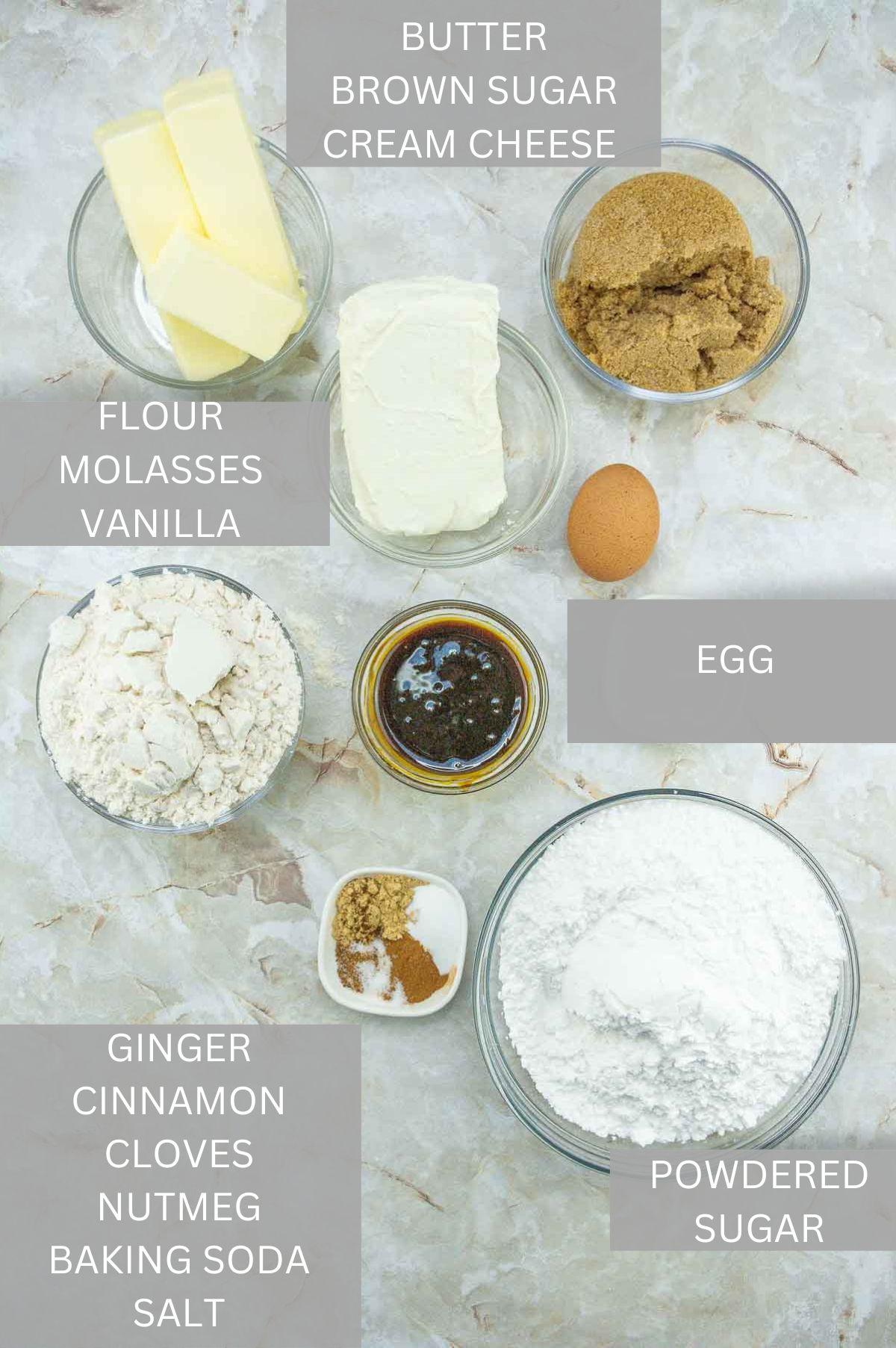 Frosted Ginger Cookies Ingredients