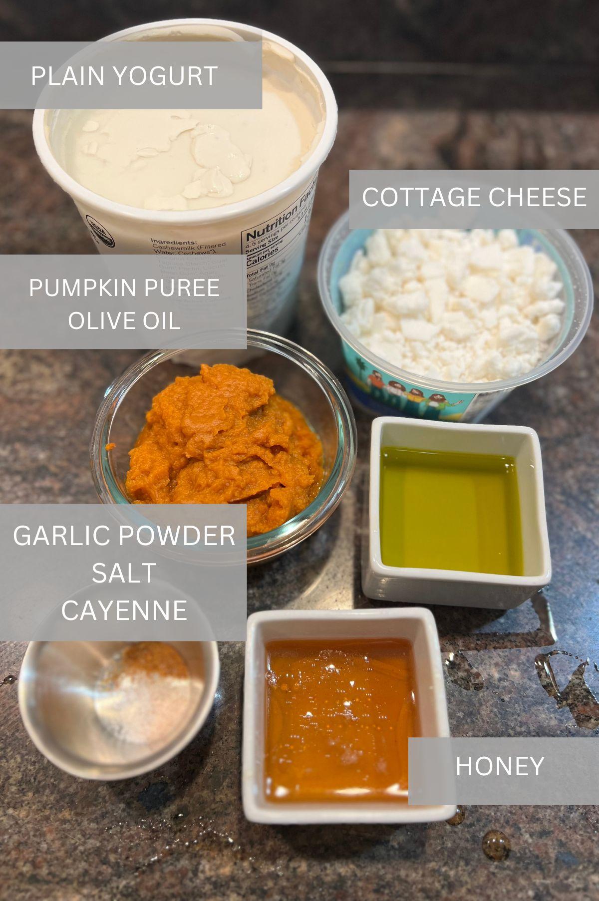 Pumpkin Feta Dip Ingredients