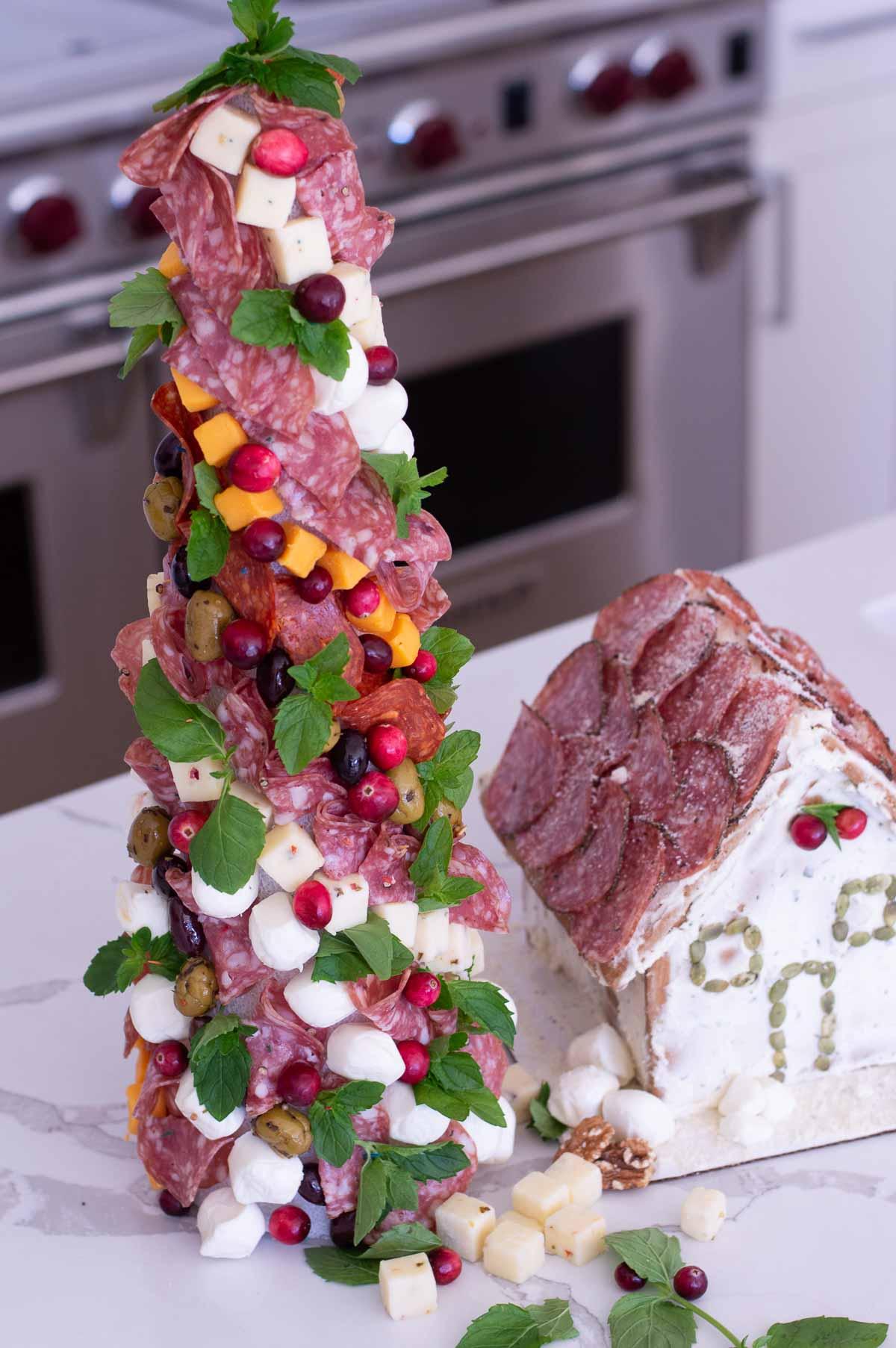 How to make a charcuterie tree and charcuterie chalet