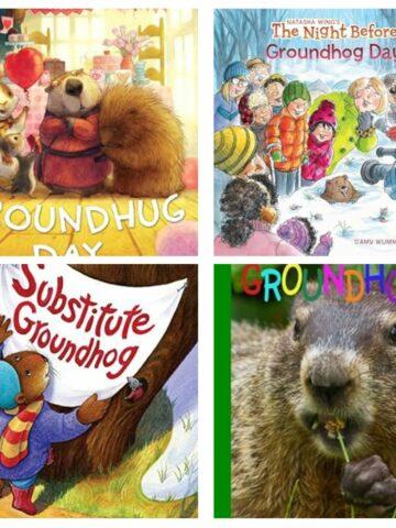 Groundhog Day Books for Kids collage