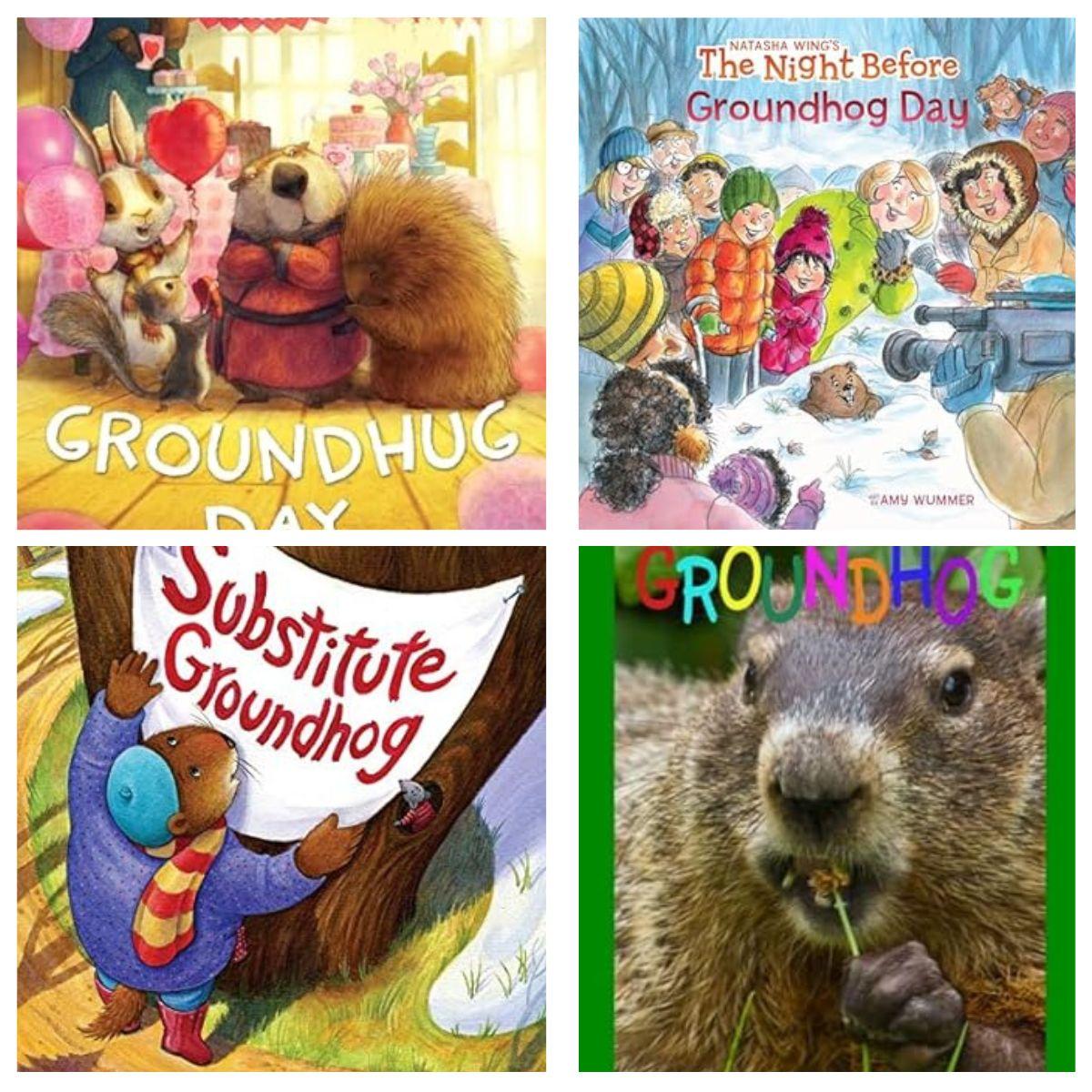 Groundhog Day Books for Kids collage